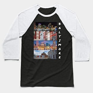 BALTIMORE CITY MARYLAND CITYSCAPE DESIGN Baseball T-Shirt